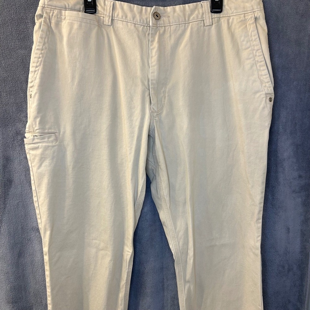 Duluth Trading Co Flex Ballroom Khakis Mens 38x32 Slim Fit Tan Chino Pants‎